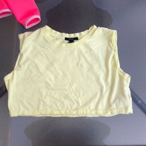 forever 21 yellow crop top